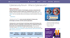 Desktop Screenshot of cybersecurityforum.com