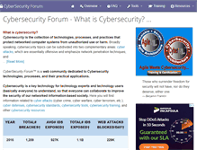 Tablet Screenshot of cybersecurityforum.com